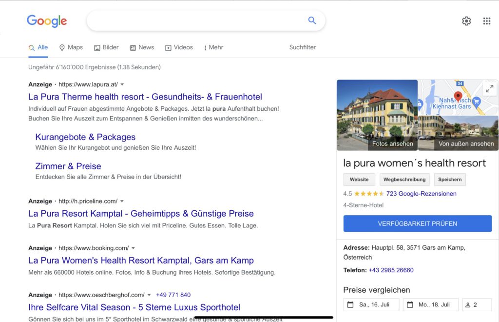 LaPura SEA AdWords Campaign (Mockup)